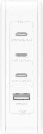 Belkin BoostCharge Pro 4-ports GaN 140 W nätladdare
