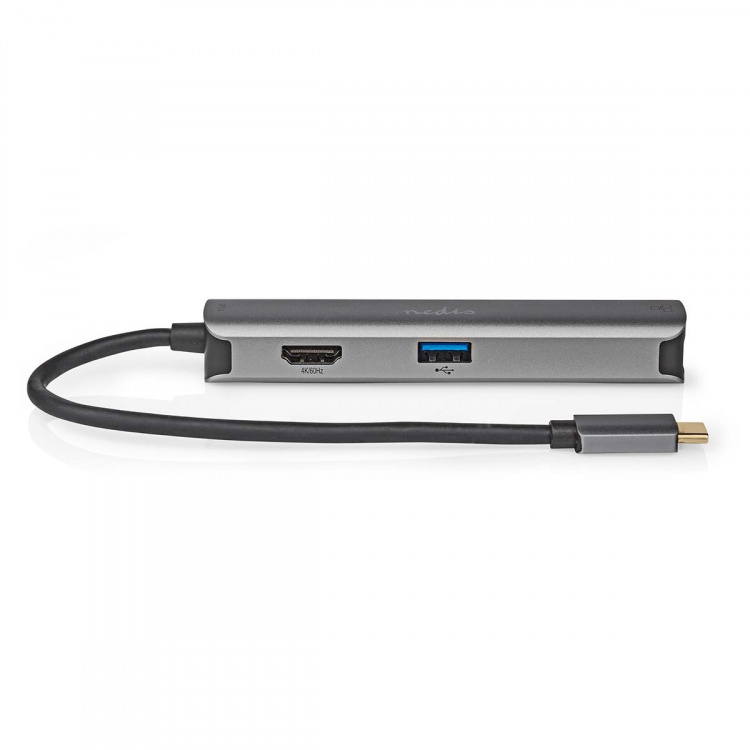 Nedis USB Multi-Port Adapter | 5-i-1 | USB 3.2 Gen 1 | USB-C™ Hane | HDMI™ Utgång / RJ45 Hona / 3x USB-A Hona | 5 Gbps | 0.20 m | Rund | Guldplaterad | PVC | Antracit | Låda Nedis USB Multi-Port Adapter | 5-i-1 | USB 3.2 Gen 1 | USB-C™ Hane | HDMI™ Utgång / RJ45 Hona / 3x USB-A Hona | 5 Gbps | 0.20 m | Rund | Guldplaterad | PVC | Antracit | Låda