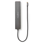 Nedis USB Multi-Port Adapter | 10-i-1 | USB 3.2 Gen 1 | USB-C™ Hane | Micro SD / RJ45 Hona / SD / 2x HDMI™ / 2x USB-C™ / 3x USB-A Hona | 0.40 m | Rund | Guldplaterad | TPE | Antracit | Låda Nedis USB Multi-Port Adapter | 10-i-1 | USB 3.2 Gen 1 | USB-C™ Hane | Micro SD / RJ45 Hona / SD / 2x HDMI™ / 2x USB-C™ / 3x USB-A Hona | 0.40 m | Rund | Guldplaterad | TPE | Antracit | Låda