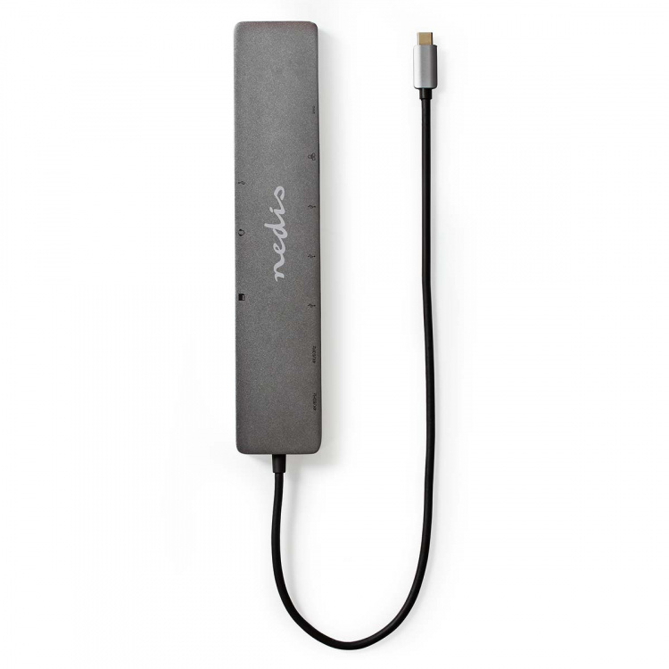 Nedis USB Multi-Port Adapter | 10-i-1 | USB 3.2 Gen 1 | USB-C™ Hane | Micro SD / RJ45 Hona / SD / 2x HDMI™ / 2x USB-C™ / 3x USB-A Hona | 0.40 m | Rund | Guldplaterad | TPE | Antracit | Låda Nedis USB Multi-Port Adapter | 10-i-1 | USB 3.2 Gen 1 | USB-C™ Hane | Micro SD / RJ45 Hona / SD / 2x HDMI™ / 2x USB-C™ / 3x USB-A Hona | 0.40 m | Rund | Guldplaterad | TPE | Antracit | Låda