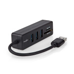 Nedis USB-hubb | USB-A Male | 3x USB A Female | 5-Port port(s) | USB 3.2 Gen 1 | USB ström | 5 Gbps | SD & MicroSD
