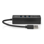 Nedis USB-hubb | USB-A Male | 3x USB A Female | 5-Port port(s) | USB 3.2 Gen 1 | USB ström | 5 Gbps | SD & MicroSD