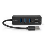 Nedis USB-hubb | USB-A Male | 3x USB A Female | 5-Port port(s) | USB 3.2 Gen 1 | USB ström | 5 Gbps | SD & MicroSD