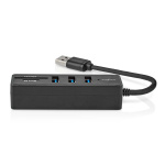 Nedis USB-hubb | USB-A Male | 3x USB A Female | 5-Port port(s) | USB 3.2 Gen 1 | USB ström | 5 Gbps | SD & MicroSD