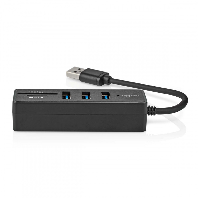 Nedis USB-hubb | USB-A Male | 3x USB A Female | 5-Port port(s) | USB 3.2 Gen 1 | USB ström | 5 Gbps | SD & MicroSD