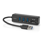 Nedis USB-hubb | USB-A Male | 3x USB A Female | 5-Port port(s) | USB 3.2 Gen 1 | USB ström | 5 Gbps | SD & MicroSD