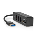 Nedis USB-hubb | USB-A Male | 3x USB A Female | 5-Port port(s) | USB 3.2 Gen 1 | USB ström | 5 Gbps | SD & MicroSD