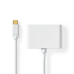 Nedis USB Multi-Port Adapter | 2-in-1 | USB 3.2 Gen 1 | USB-C™ Hane | 2x USB-A | 1000 Mbps | 0.20 m | Rund | Nickelplaterad | PVC | Vit | Blister Nedis USB Multi-Port Adapter | 2-in-1 | USB 3.2 Gen 1 | USB-C™ Hane | 2x USB-A | 1000 Mbps | 0.20 m | Rund | Nickelplaterad | PVC | Vit | Blister
