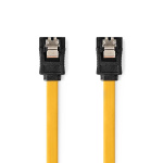 Nedis SATA kabel | 6 Gbps | SATA 7-Pin Hona | SATA 7-Pin Hona | Nickelplaterad | 0.50 m | Platt | PVC | Gul | Låda
