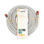 Nedis CAT6 Nätverkskabel | RJ45 hane | RJ45 hane | S/FTP | 20.0 m | Rund | LSZH | Grå | Label