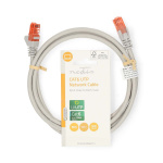 Nedis CAT6 Nätverkskabel | RJ45 hane | RJ45 hane | U/UTP | 1.50 m | Rund | PVC | Grå | Label