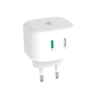 Nedis Väggladdare | 45 W | GaN | PD3.0 45W | Snabbladdnings funktion | 2.25 A / 3.0 A | Antal utgångar: 2 | 2x USB-C™ | Automatiskt val av Spänning | Vit