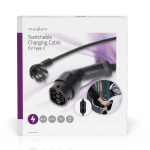 Nedis Bärbar laddare för elfordon | AT-N05V3V3-F 3G1.5 | 1380 / 2300 / 3680 W | 6 / 8 / 10 / 13 / 16 A | 1 Phase | 5.00 m | Svart | Presentbox