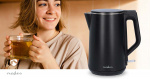 Nedis Vatten kokare | 1.5 l | Plast | Svart | Roterbar 360 grader | Dolt värmeelement | Strix® kontroll | Koka-tort funktion Nedis Vatten kokare | 1.5 l | Plast | Svart | Roterbar 360 grader | Dolt värmeelement | Strix® kontroll | Koka-tort funktion