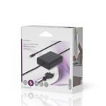 Nedis Notebook Adapter | GaN | 45 W | 5 / 9 / 12 / 15 / 20 V DC | 2.25 / 2.33 / 2.92 / 3.0 A | Används för: Dator / Smartphone / Surfplatta | Euro / Typ-C (CEE 7/16)