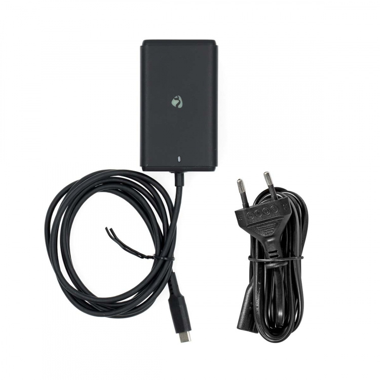 Nedis Notebook Adapter | GaN | 45 W | 5 / 9 / 12 / 15 / 20 V DC | 2.25 / 2.33 / 2.92 / 3.0 A | Används för: Dator / Smartphone / Surfplatta | Euro / Typ-C (CEE 7/16)