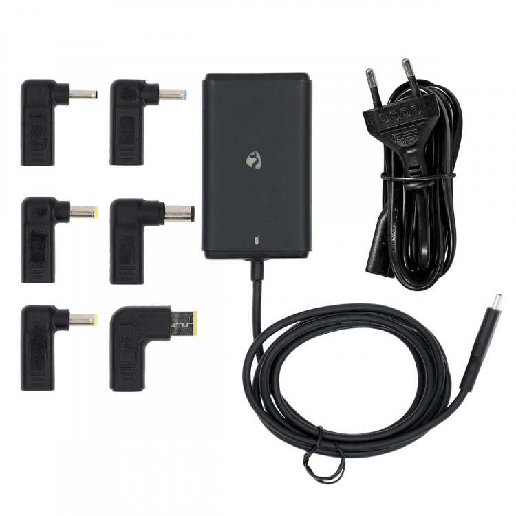 Nedis Notebook Adapter | GaN | 65 W | 5 / 9 / 12 / 15 / 20 V DC | 2.4 / 3.0 / 3.25 A | Används för: Dator / Smartphone / Surfplatta | Euro / Typ-C (CEE 7/16) Nedis Notebook Adapter | GaN | 65 W | 5 / 9 / 12 / 15 / 20 V DC | 2.4 / 3.0 / 3.25 A | Används för: Dator / Smartphone / Surfplatta | Euro / Typ-C (CEE 7/16)