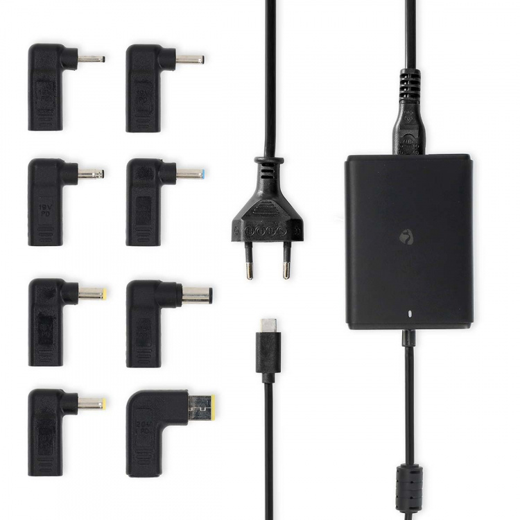 Nedis Notebook Adapter | GaN | 100 W | 5 / 9 / 12 / 15 / 20 V DC | 3.0 / 5.0 A | Används för: Dator / Smartphone / Surfplatta | Euro / Typ-C (CEE 7/16) Nedis Notebook Adapter | GaN | 100 W | 5 / 9 / 12 / 15 / 20 V DC | 3.0 / 5.0 A | Används för: Dator / Smartphone / Surfplatta | Euro / Typ-C (CEE 7/16)