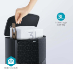 Nedis SmartLife Robot Dammsugare | Lasernavigation | Wi-Fi | Kapacitet insamlingsreservoir: 0.6 l | Automatisk laddning | Maximal användningstid: 3 timmar | Svart | Android™ / IOS