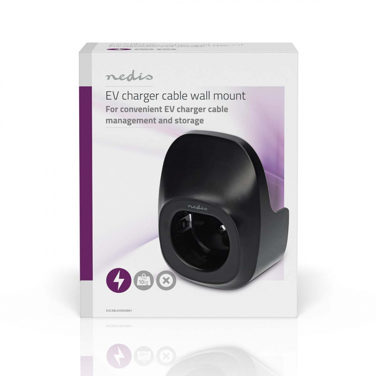 Nedis Tillbehör till elfordon | Förvaring & Organisering | Kabelhållare | Svart | Polycarbonate Nedis Tillbehör till elfordon | Förvaring & Organisering | Kabelhållare | Svart | Polycarbonate