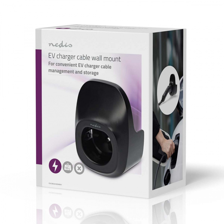 Nedis Tillbehör till elfordon | Förvaring & Organisering | Kabelhållare | Svart | Polycarbonate Nedis Tillbehör till elfordon | Förvaring & Organisering | Kabelhållare | Svart | Polycarbonate