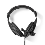 Nedis PC headset | Over-Ear | Stereo | 1x 3.5 mm / 2x 3.5 mm | Vikbara Mikrofon | Svart Nedis PC headset | Over-Ear | Stereo | 1x 3.5 mm / 2x 3.5 mm | Vikbara Mikrofon | Svart