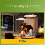 Philips LED E27 Normal 5,2W (75W) Klar 1095lm 2700K Energiklass A Philips LED E27 Normal 5,2W (75W) Klar 1095lm 2700K Energiklass A
