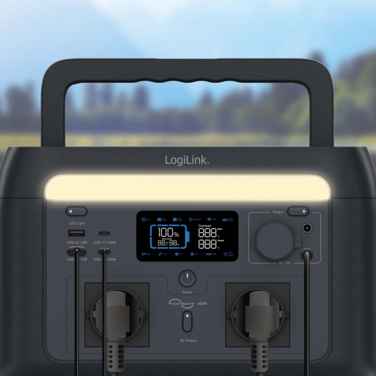 LogiLink Portable Power Station 600W 512 Wh Tuya