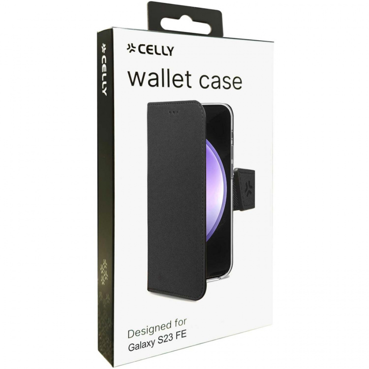 Celly Wally Wallet Case Galaxy S23 FE Svart