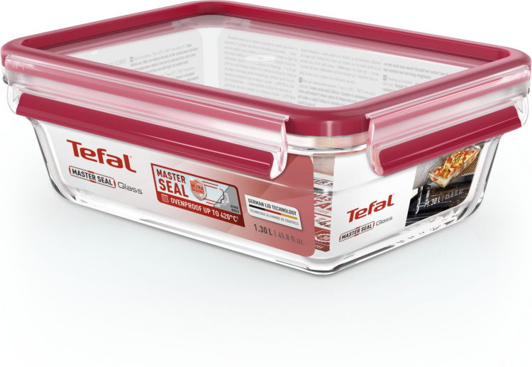 Tefal MasterSeal Glasförvaringslåda, glas, 1,3 L