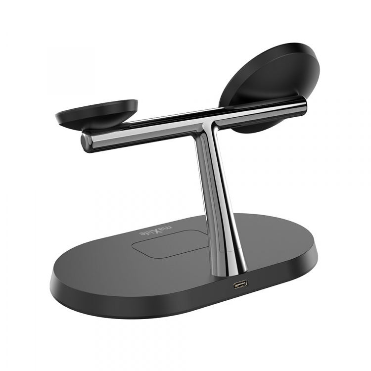 Maxlife MXWC-03 - 3-i-1 Trådlös Laddstation, 15W, Svart