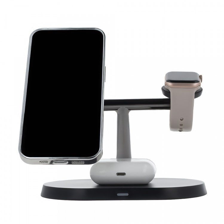 Maxlife MXWC-03 - 3-i-1 Trådlös Laddstation, 15W, Svart