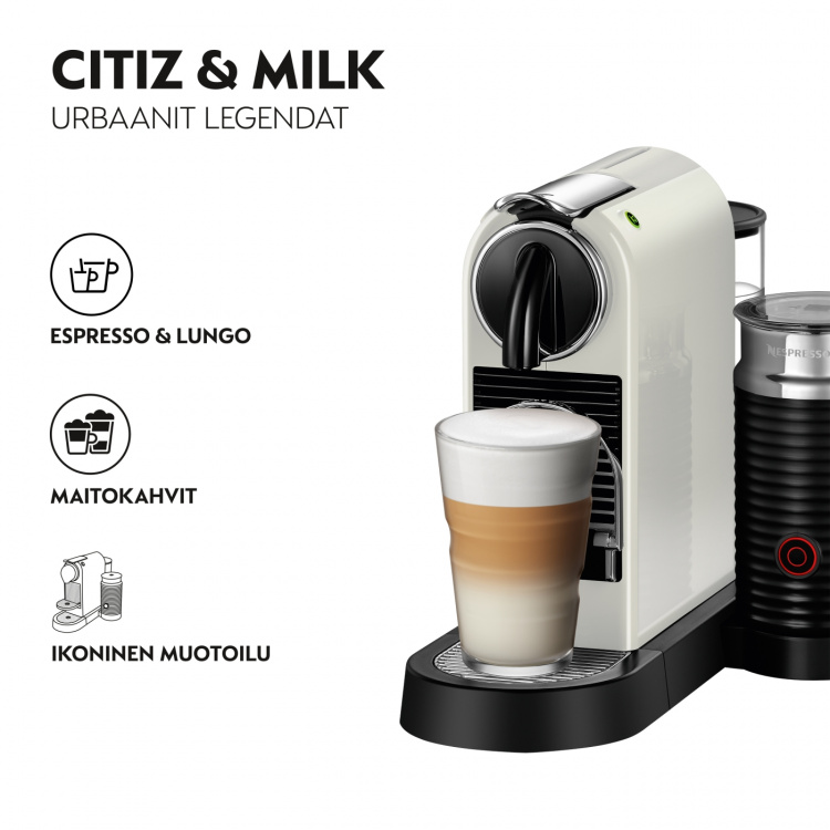 Nespresso Citiz & Milk kapselmaskin, vit