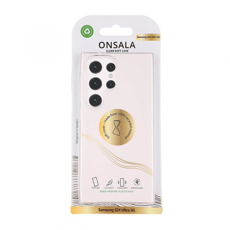 Onsala Mobilskal Återvunnen TPU Transparent - Samsung S24 Ultra 5G Onsala Mobilskal Återvunnen TPU Transparent - Samsung S24 Ultra 5G