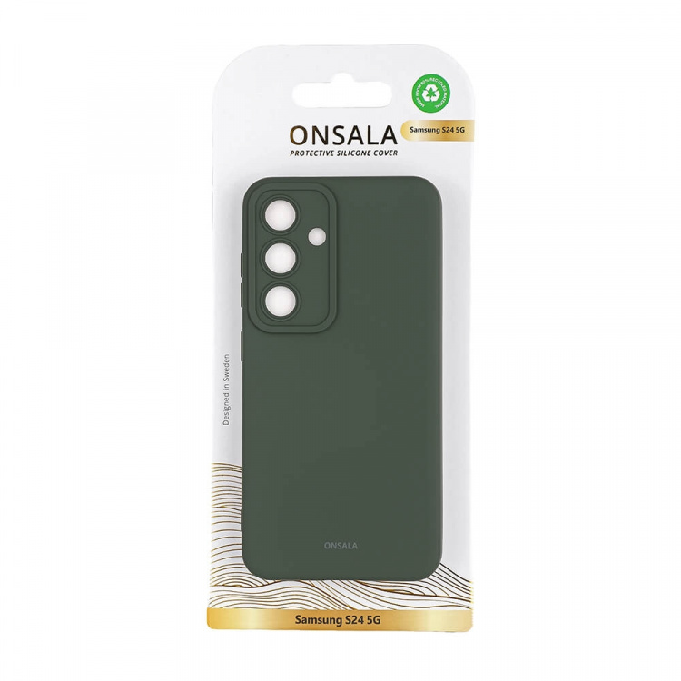 Onsala Mobilskal Silikon Olive Green - Samsung S24 5G