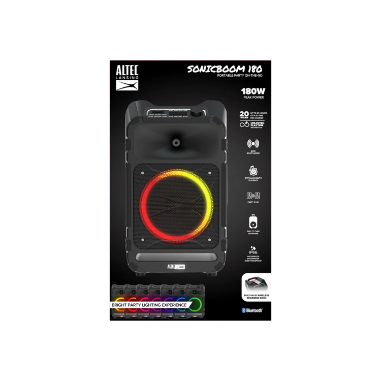 Altec Lansing Högtalare IMT9100 SonicBoom180 Partyspeaker Svart
