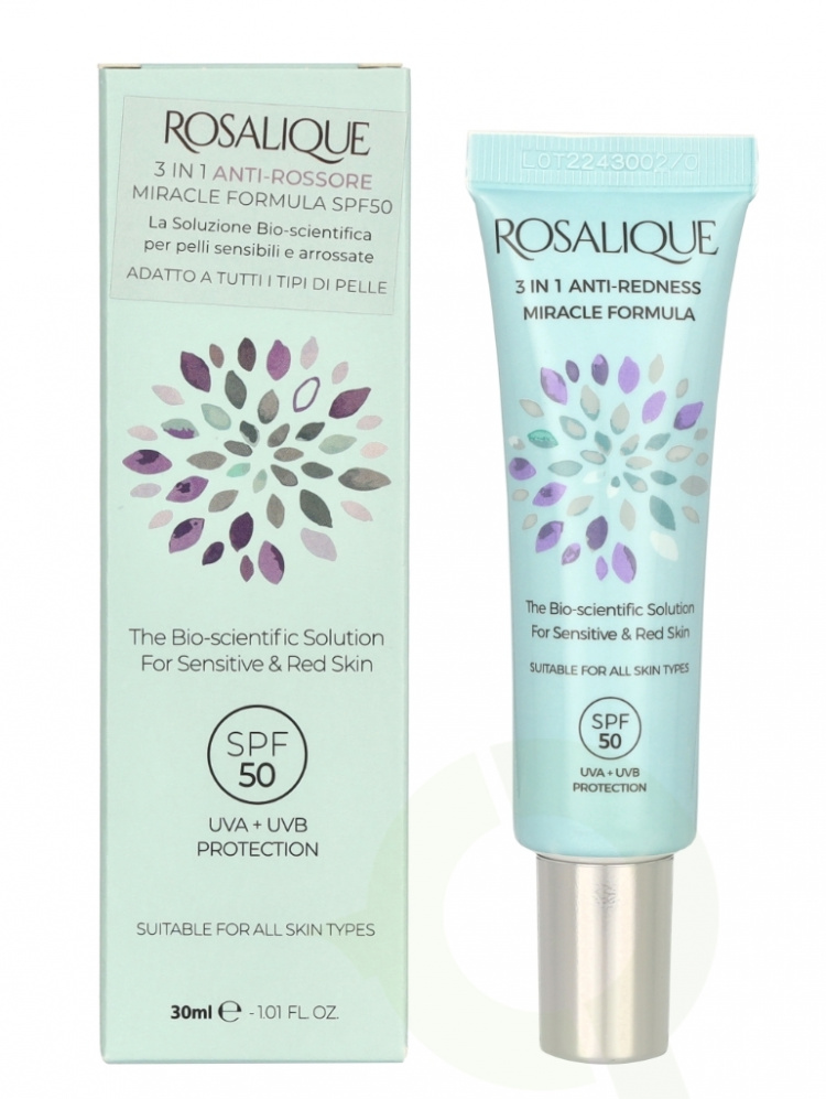 Rosalique 3 In 1 Anti-Redness Miracle Formula Spf50 30 ml Rosalique 3 In 1 Anti-Redness Miracle Formula Spf50 30 ml