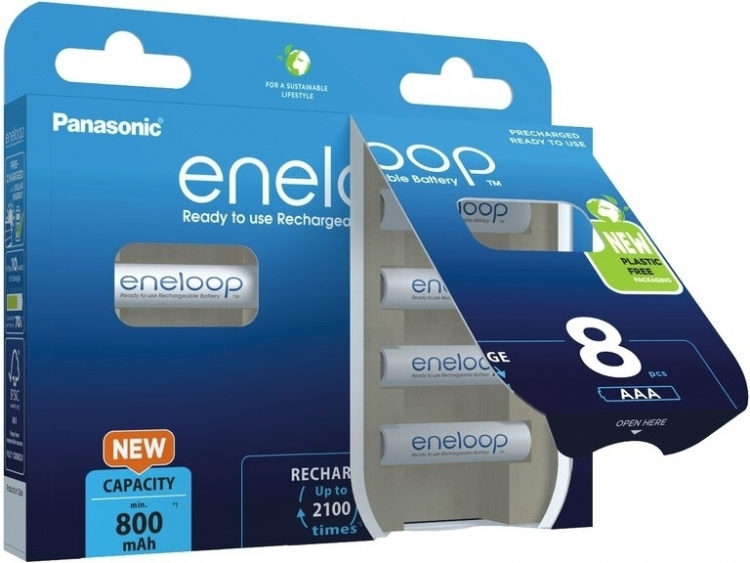 Panasonic Eneloop AAA 800 mAh batteri, 8 st Panasonic Eneloop AAA 800 mAh batteri, 8 st