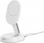 Belkin BoostCharge Pro hopfällbar Qi2 laddningsplatta, vit Belkin BoostCharge Pro hopfällbar Qi2 laddningsplatta, vit
