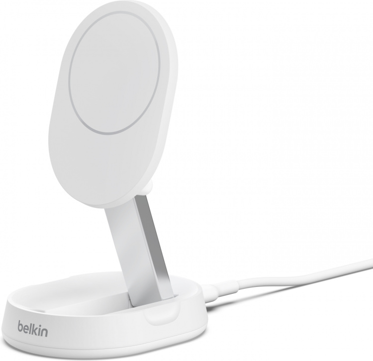 Belkin BoostCharge Pro hopfällbar Qi2 laddningsplatta, vit Belkin BoostCharge Pro hopfällbar Qi2 laddningsplatta, vit