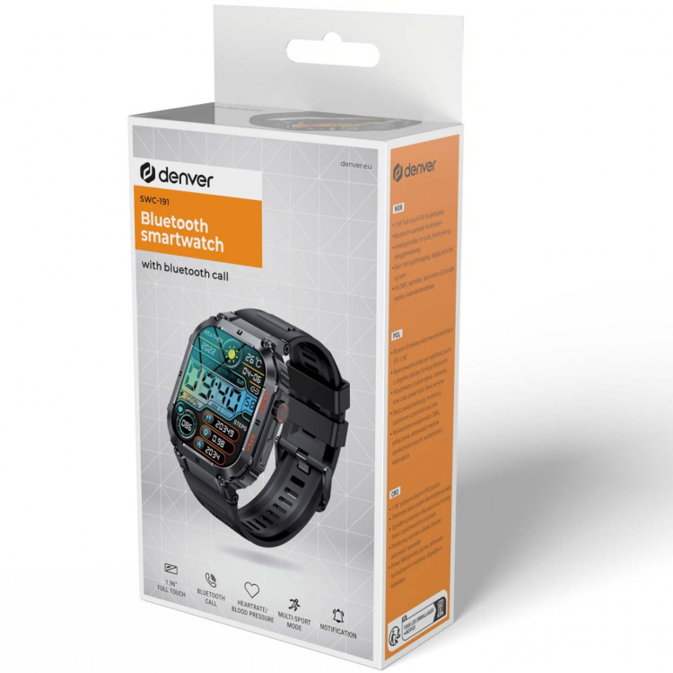 Denver SmartWatch Bluetooth SWC-191B Svart Denver SmartWatch Bluetooth SWC-191B Svart