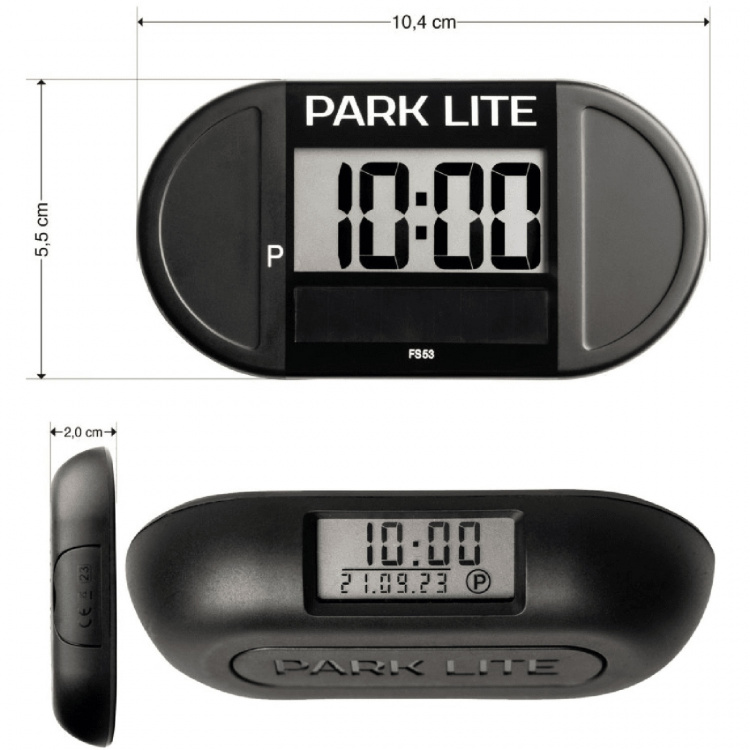 ParkLite Elektronisk P-skiva Solcell Två displayer