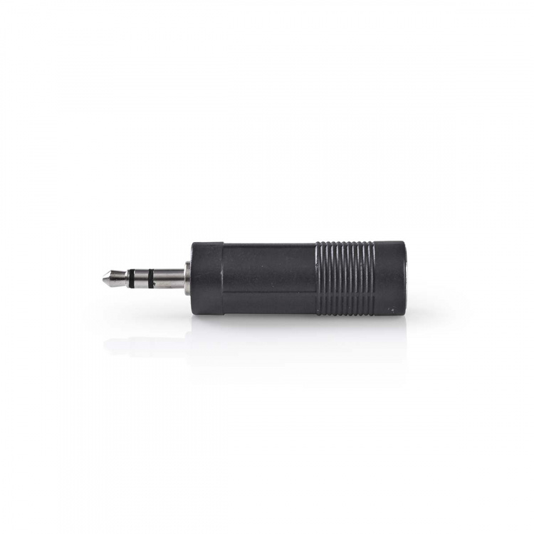 Nedis Stereo Audio Adapter | 3.5 mm Hane | 6.35 mm Hona | Nickelplaterad | Rak | ABS | Svart | 1 st. | Låda