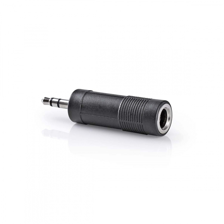 Nedis Stereo Audio Adapter | 3.5 mm Hane | 6.35 mm Hona | Nickelplaterad | Rak | ABS | Svart | 1 st. | Låda
