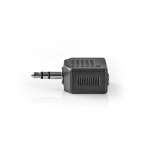 Nedis Stereo Audio Adapter | 3.5 mm Hane | 2x 3.5 mm, Hona | Nickelplaterad | Rak | ABS | Svart | 1 st. | Låda Nedis Stereo Audio Adapter | 3.5 mm Hane | 2x 3.5 mm, Hona | Nickelplaterad | Rak | ABS | Svart | 1 st. | Låda