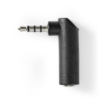 Nedis Stereo Audio Adapter | 3.5 mm Hane | 3.5 mm Hona | Nickelplaterad | Vinklat 90° | Metall | Svart | 10 st. | Plastpåse Nedis Stereo Audio Adapter | 3.5 mm Hane | 3.5 mm Hona | Nickelplaterad | Vinklat 90° | Metall | Svart | 10 st. | Plastpåse