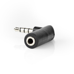 Nedis Stereo Audio Adapter | 3.5 mm Hane | 3.5 mm Hona | Nickelplaterad | Vinklat 90° | Metall | Svart | 10 st. | Plastpåse Nedis Stereo Audio Adapter | 3.5 mm Hane | 3.5 mm Hona | Nickelplaterad | Vinklat 90° | Metall | Svart | 10 st. | Plastpåse