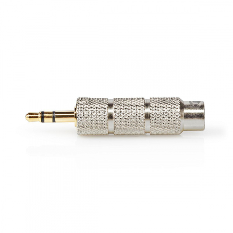 Nedis Stereo Audio Adapter | 3.5 mm Hane | 6.35 mm Hona | Guldplaterad | Rak | Metall | Guld / Metall | 1 st. | Kartong med täckt fönster