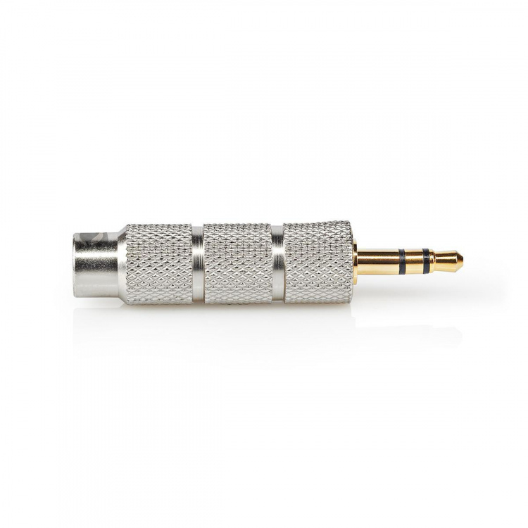 Nedis Stereo Audio Adapter | 3.5 mm Hane | 6.35 mm Hona | Guldplaterad | Rak | Metall | Guld / Metall | 1 st. | Kartong med täckt fönster