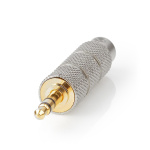 Nedis Stereo Audio Adapter | 3.5 mm Hane | 6.35 mm Hona | Guldplaterad | Rak | Metall | Guld / Metall | 1 st. | Kartong med täckt fönster